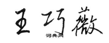 駱恆光王巧薇行書個性簽名怎么寫