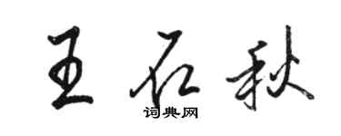 駱恆光王石秋行書個性簽名怎么寫