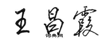 駱恆光王昌霞行書個性簽名怎么寫