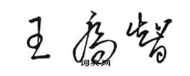 駱恆光王喬智草書個性簽名怎么寫