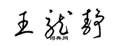 梁錦英王龍靜草書個性簽名怎么寫