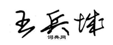 朱錫榮王兵城草書個性簽名怎么寫