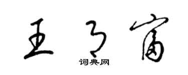 梁錦英王月富草書個性簽名怎么寫