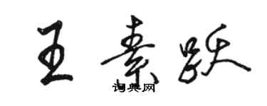 駱恆光王素躍行書個性簽名怎么寫