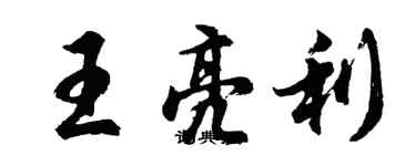 胡問遂王亮利行書個性簽名怎么寫