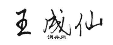 駱恆光王成仙行書個性簽名怎么寫