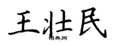 丁謙王壯民楷書個性簽名怎么寫