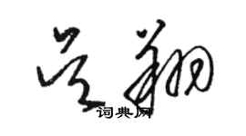 駱恆光吳翔草書個性簽名怎么寫