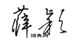 駱恆光薛穎草書個性簽名怎么寫