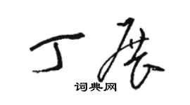 駱恆光丁展草書個性簽名怎么寫