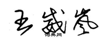 朱錫榮王威嵐草書個性簽名怎么寫