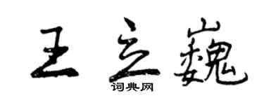 曾慶福王立巍行書個性簽名怎么寫