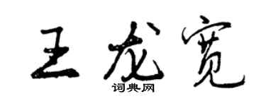 曾慶福王龍寬行書個性簽名怎么寫