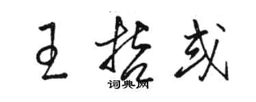 駱恆光王哲或草書個性簽名怎么寫