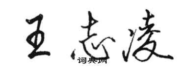 駱恆光王志凌行書個性簽名怎么寫