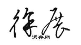 駱恆光徐展草書個性簽名怎么寫