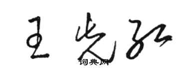 駱恆光王先紅草書個性簽名怎么寫