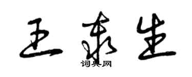 曾慶福王秦生草書個性簽名怎么寫