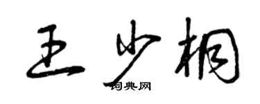 曾慶福王少桐草書個性簽名怎么寫