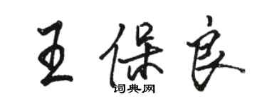 駱恆光王保良行書個性簽名怎么寫