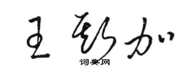 駱恆光王斯加草書個性簽名怎么寫