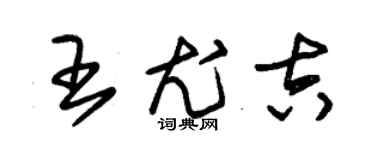 朱錫榮王尤吉草書個性簽名怎么寫