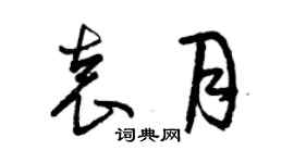 曾慶福袁月草書個性簽名怎么寫