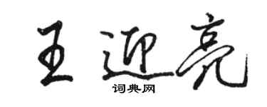 駱恆光王迎亮行書個性簽名怎么寫