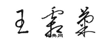 駱恆光王霜菊草書個性簽名怎么寫