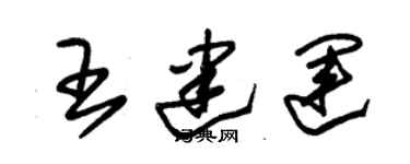 朱錫榮王建運草書個性簽名怎么寫