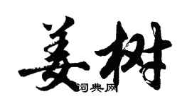 胡問遂姜樹行書個性簽名怎么寫
