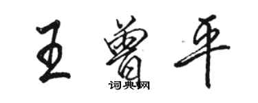 駱恆光王曾平行書個性簽名怎么寫