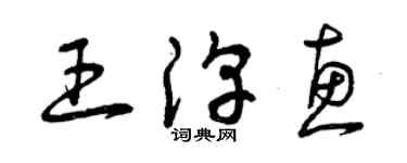 曾慶福王淳惠草書個性簽名怎么寫