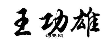 胡問遂王功雄行書個性簽名怎么寫