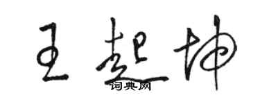 駱恆光王起坤草書個性簽名怎么寫