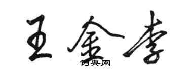 駱恆光王金李行書個性簽名怎么寫