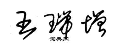 朱錫榮王瑞增草書個性簽名怎么寫