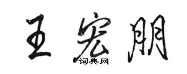 駱恆光王宏朋行書個性簽名怎么寫