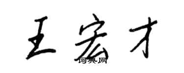 王正良王宏才行書個性簽名怎么寫