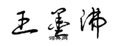 曾慶福王墨沸草書個性簽名怎么寫