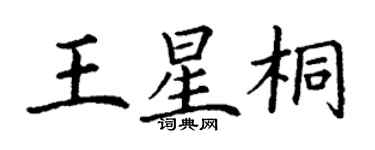丁謙王星桐楷書個性簽名怎么寫