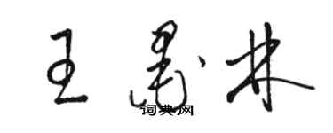 駱恆光王墨林草書個性簽名怎么寫