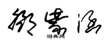 朱錫榮鄧紫涵草書個性簽名怎么寫