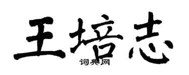 翁闓運王培志楷書個性簽名怎么寫