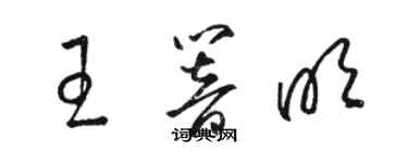 駱恆光王響明草書個性簽名怎么寫