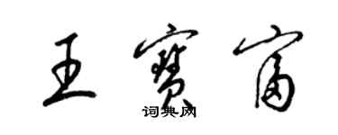 梁錦英王寶富草書個性簽名怎么寫