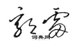 駱恆光郭雷草書個性簽名怎么寫