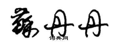 朱錫榮蘇丹丹草書個性簽名怎么寫