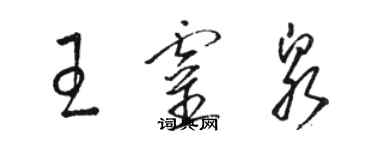 駱恆光王靈泉草書個性簽名怎么寫