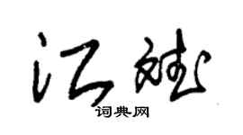 朱錫榮江斌草書個性簽名怎么寫